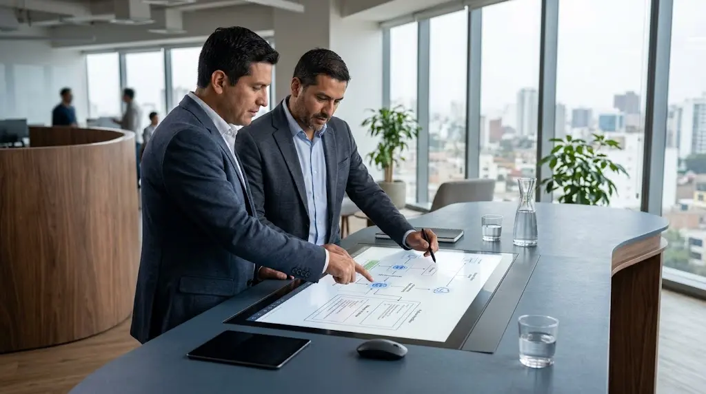 Decision guide comparing Power Pages vs Power Apps based on user type and licensing models.